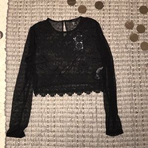 Forever 21 Black Long Sleeve Top!